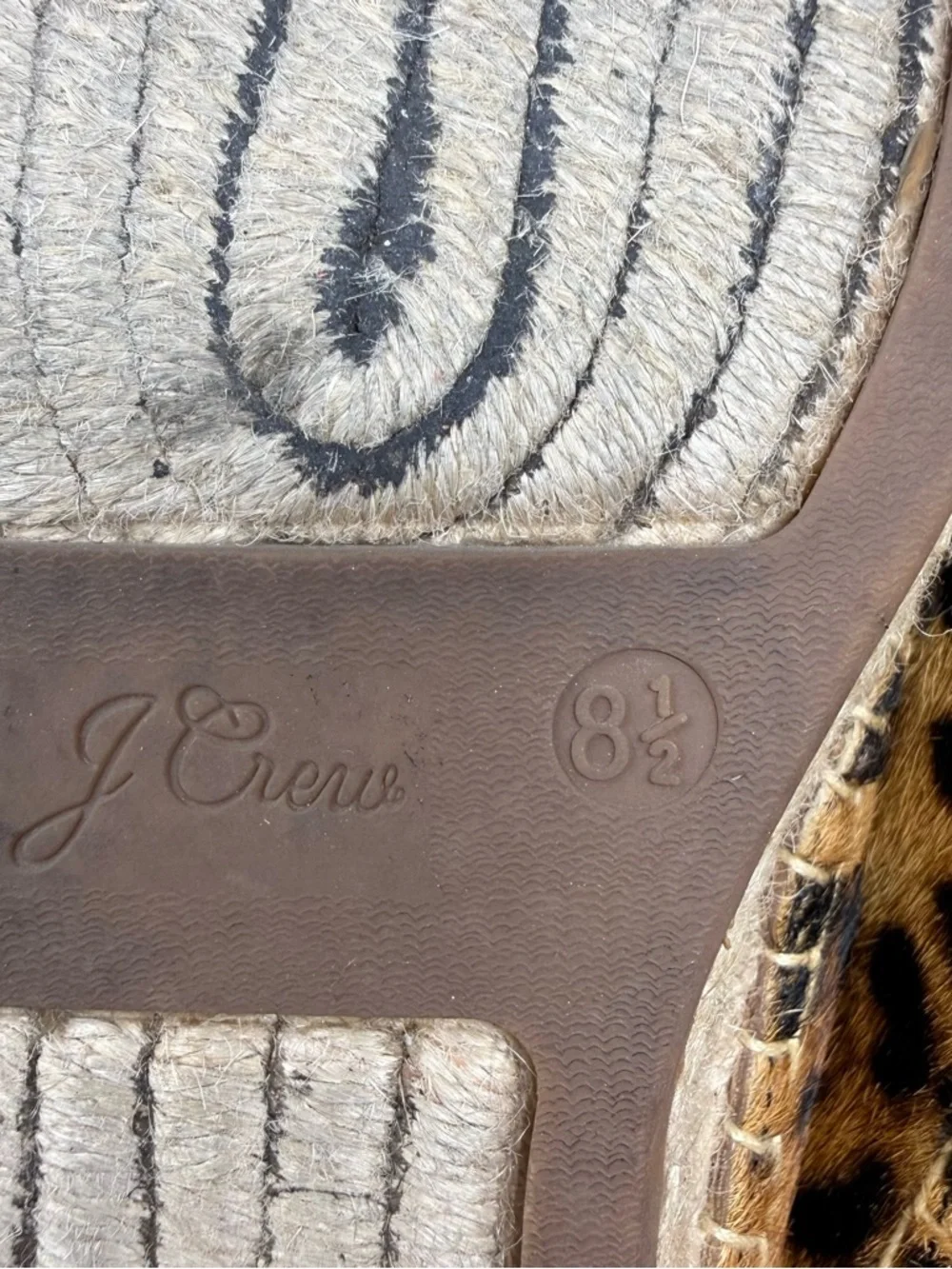 J. Crew Espadrille sneakers leopard calf hair Casual Comfort Women’s US 8.5